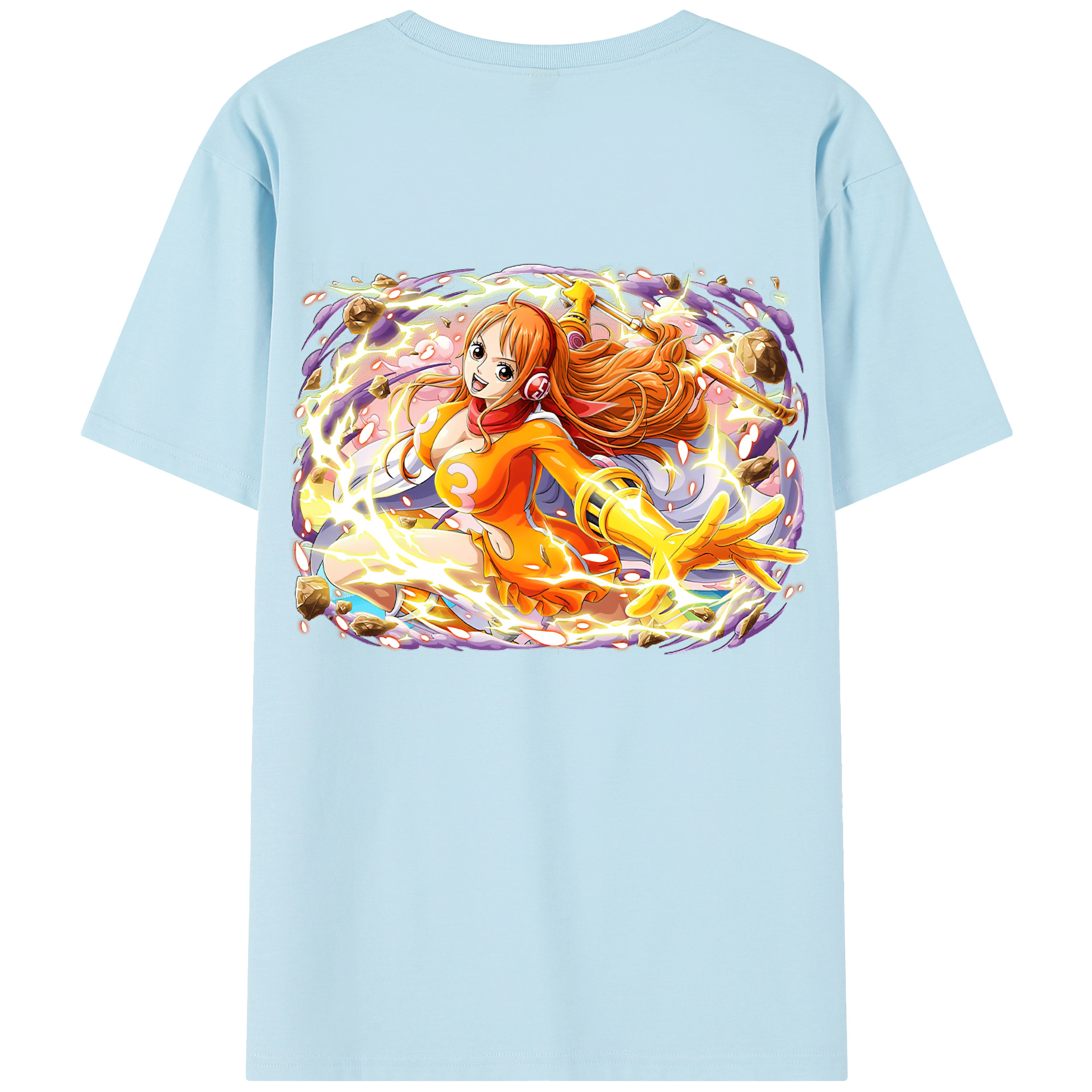 ワンピース ナミ ONE PIECE Nami 綿100％半袖Tシャツ（背面プリント）